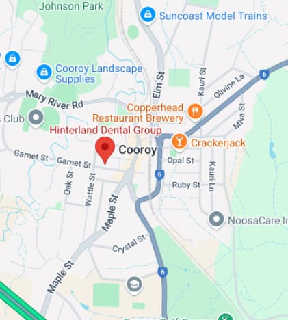 Hinterland Dental Group Clinic Location On A Map Of Cooroy, QLD